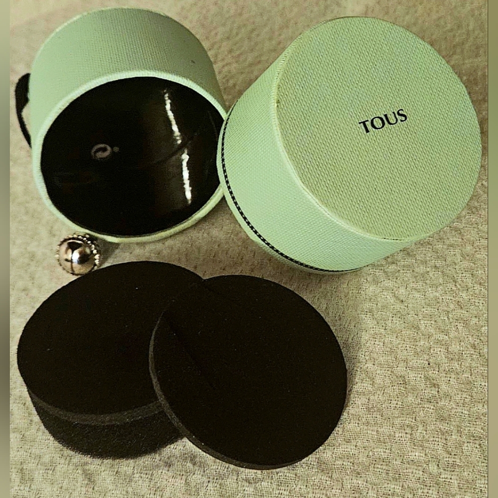 TOUS Sage Mint Green Bear Bell Jewelry Charm Box Small Storage Gift Packaging
